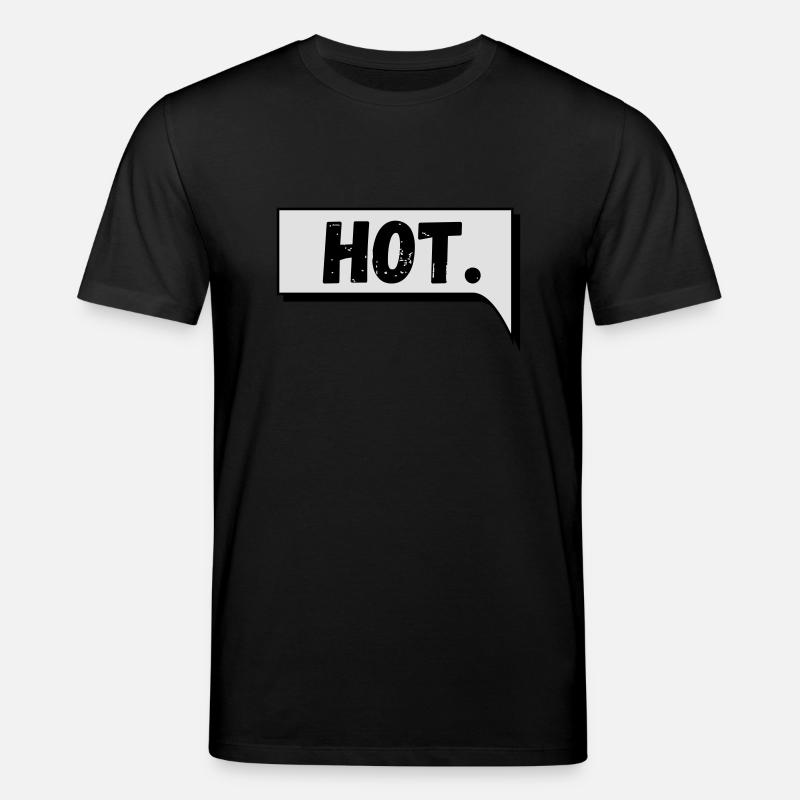 Comic Speech Bubble Hot - Stanley/Stella CREATOR Unisex Organic T-Shirt - black