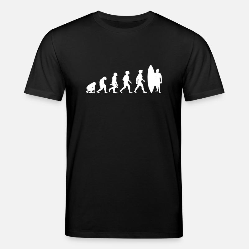 Evolution Surf Surfers surf surf - T-shirt bio CREATOR Stanley/Stella Unisexe - noir
