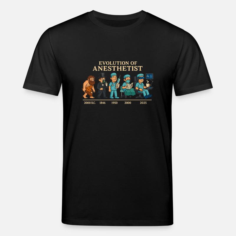 Evolution of anesthesiologists - Stanley/Stella CREATOR Unisex Organic T-Shirt - black