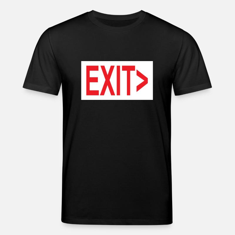 Exit / Exit / Emergency Exit - Stanley/Stella CREATOR Unisex Organic T-Shirt - black