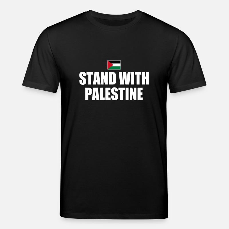 I stand with palestine - Stanley/Stella Unisex Bio-T-Shirt CREATOR  - Schwarz