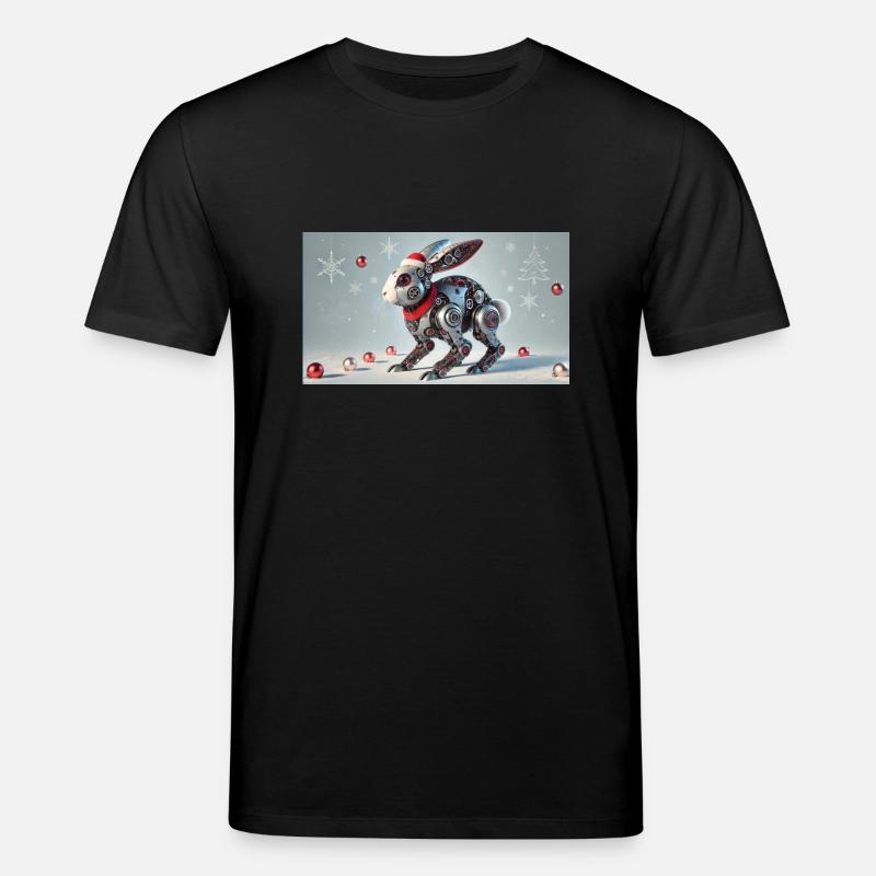 Weihnachtshase - Stanley/Stella Unisex Bio-T-Shirt CREATOR  - Schwarz
