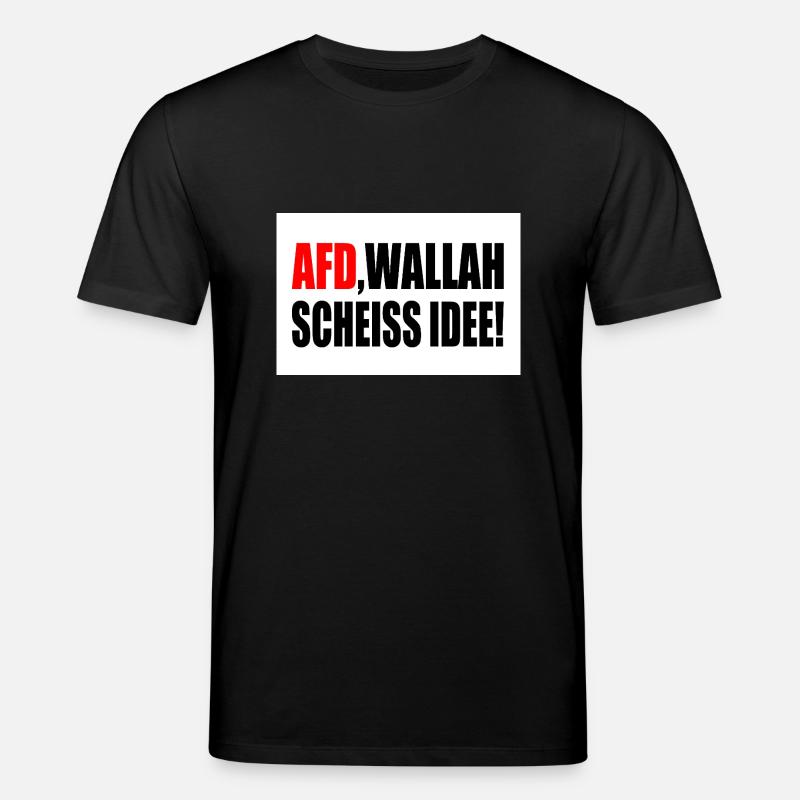 Afd wallah scheiss idee - Stanley/Stella Unisex Bio-T-Shirt CREATOR - Schwarz