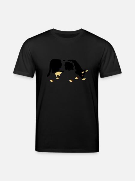 Kuh mit Löchern - Stanley/Stella Unisex Bio-T-Shirt CREATOR  - Schwarz