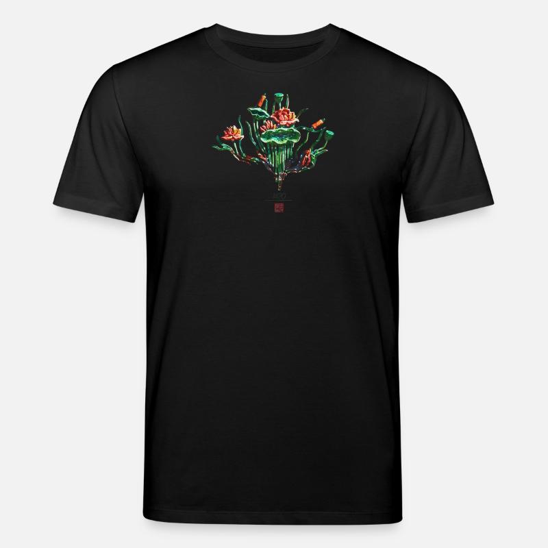 Chinesisch_Blumen dans le Stadt_Lotus1420 interdit - T-shirt bio CREATOR Stanley/Stella Unisexe - noir