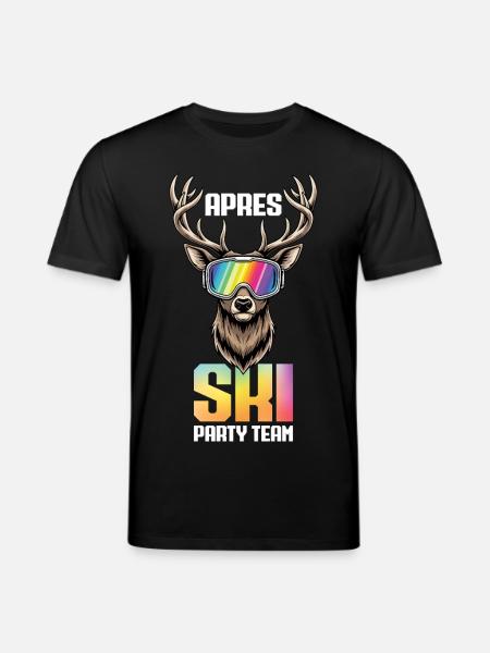 Après Ski Party Team Hirsch Schnee Skifahren Ski - Stanley/Stella Unisex Bio-T-Shirt CREATOR  - Schwarz