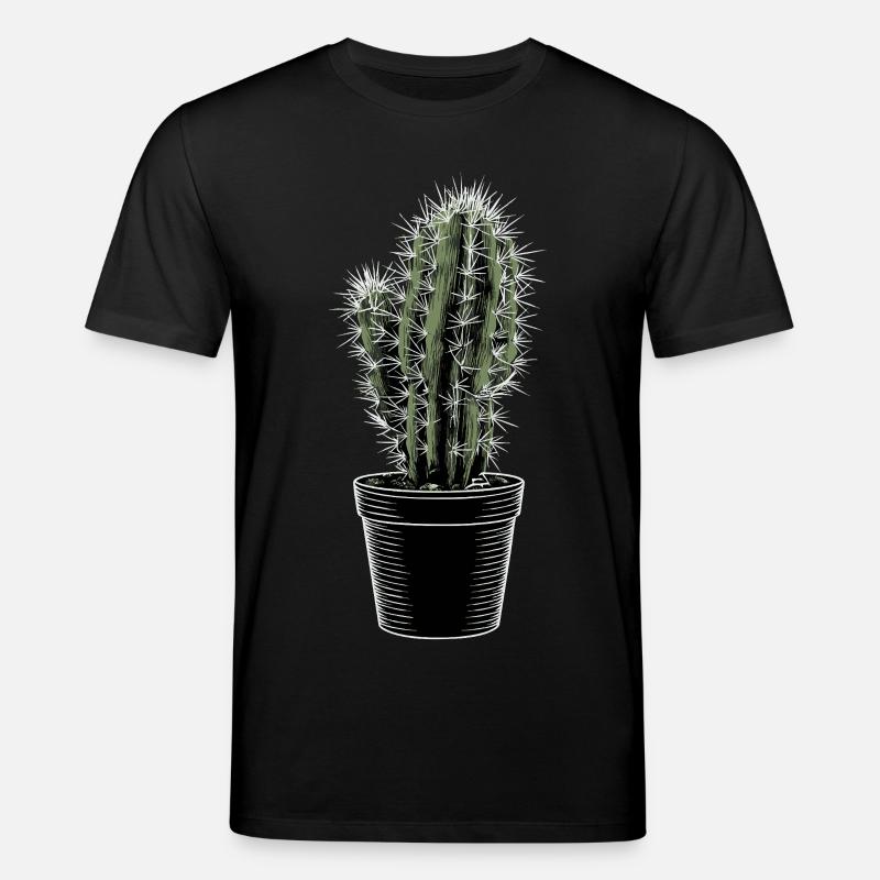 Cactus dans un pot noir - T-shirt bio CREATOR Stanley/Stella Unisexe - noir