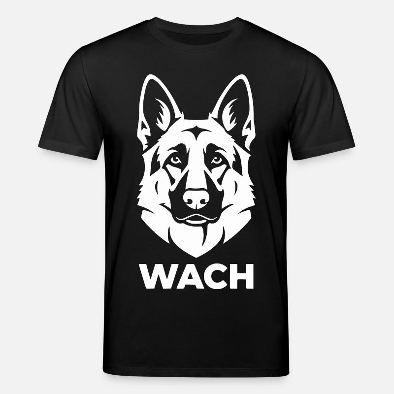 Wachhund Silhouette Schäferhund - Stanley/Stella Unisex Bio-T-Shirt CREATOR  - Schwarz