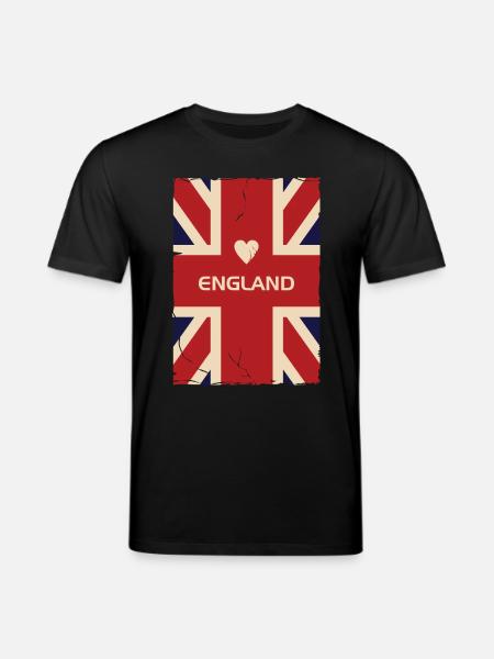 J'aime l'Angleterre - T-shirt bio CREATOR Stanley/Stella Unisexe - noir