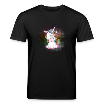 Süßes Einhorn - Stanley/Stella Unisex Bio-T-Shirt CREATOR  - Schwarz - Vorne - Alina (178cm) & Michal (187cm)