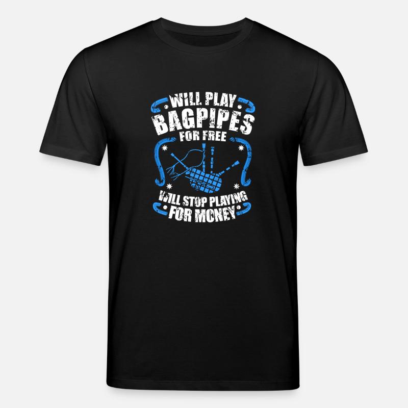Bagpipe Geschenk - Stanley/Stella Unisex Bio-T-Shirt CREATOR  - Schwarz