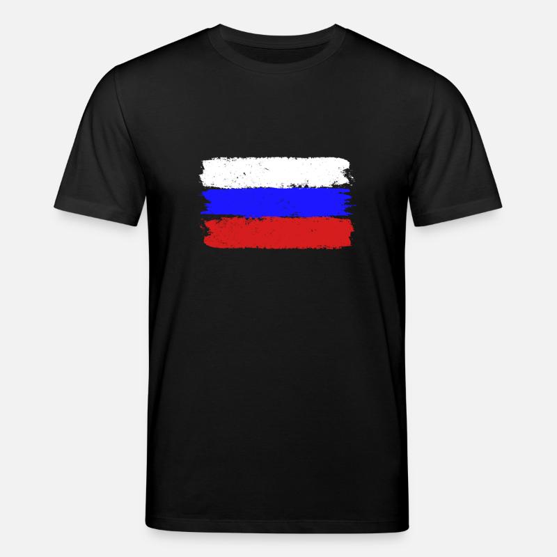 Drapeau de la Russie - T-shirt bio CREATOR Stanley/Stella Unisexe - noir