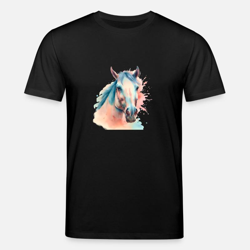 Pferd Pferde Pferdekopf - Stanley/Stella Unisex Bio-T-Shirt CREATOR  - Schwarz