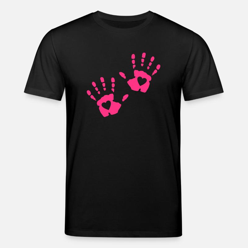 hand herz - Stanley/Stella Unisex Bio-T-Shirt CREATOR  - Schwarz