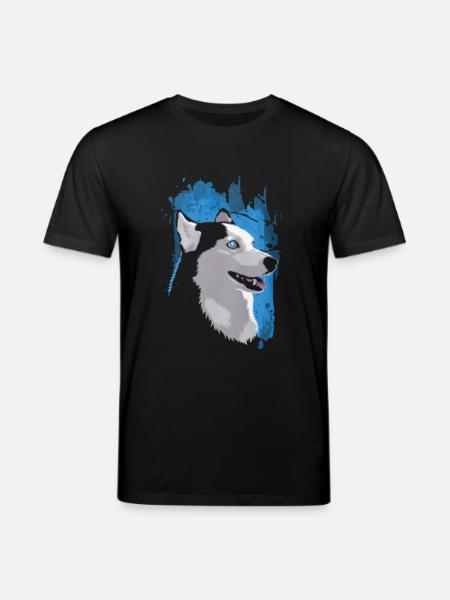 I Love Husky - Stanley/Stella CREATOR Unisex Organic T-Shirt - black