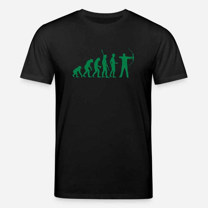 evolution_bogenschiessen - Stanley/Stella CREATOR Unisex Organic T-Shirt - black