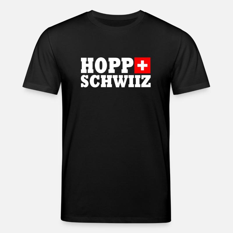 Hopp schwiiz - Stanley/Stella Unisex Bio-T-Shirt CREATOR  - Schwarz