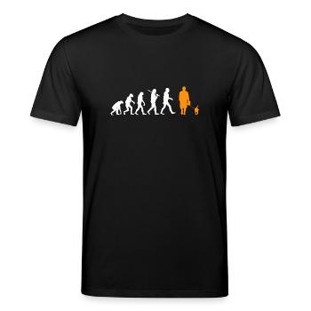 Evolution Dog Dog Walk Walk Gift - Stanley/Stella CREATOR Unisex Organic T-Shirt - black - Front - Alina (178cm) & Michal (187cm)