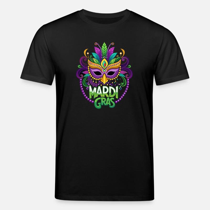Mardi Gras - Carnival - Mask - Gift - Stanley/Stella CREATOR Unisex Organic T-Shirt - black