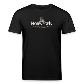 Norwegen Bergwandern - Stanley/Stella Unisex Bio-T-Shirt CREATOR  - Schwarz - Vorne - Alina (178cm) & Michal (187cm)