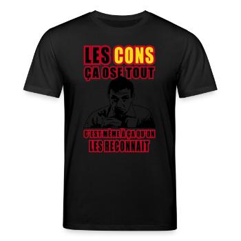 les cons ça ose tout lino ventura - T-shirt bio CREATOR Stanley/Stella Unisexe - noir - Devant - Alina (178cm) & Michal (187cm)