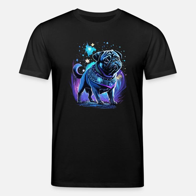 Mitternachtszauber Mops Hund - Stanley/Stella Unisex Bio-T-Shirt CREATOR - Schwarz