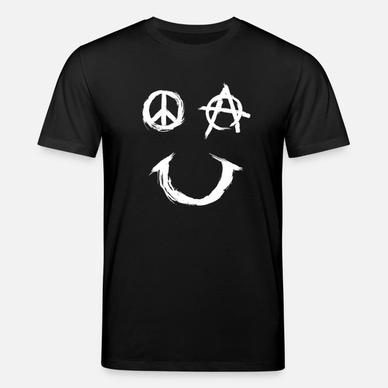 Pace Anarchy Smiley - Stanley/Stella CREATOR Unisex Organic T-Shirt - black