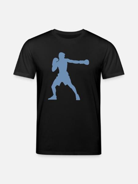 Boxer silhouette, vivid boxing design - Stanley/Stella CREATOR Unisex Organic T-Shirt - black