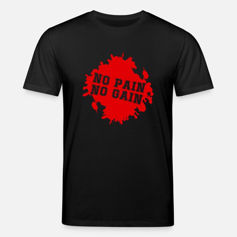 no pain no gain klecks - Stanley/Stella Unisex Bio-T-Shirt CREATOR  - Schwarz
