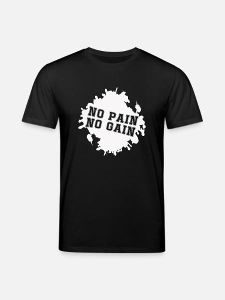 No Pain No Gain Blobs - Stanley/Stella CREATOR Unisex Organic T-Shirt - black