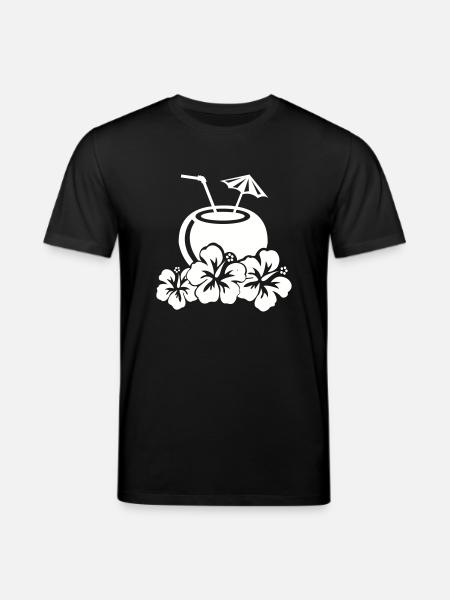 Cocktail Hibiscus - Stanley/Stella CREATOR Unisex Organic T-Shirt - black