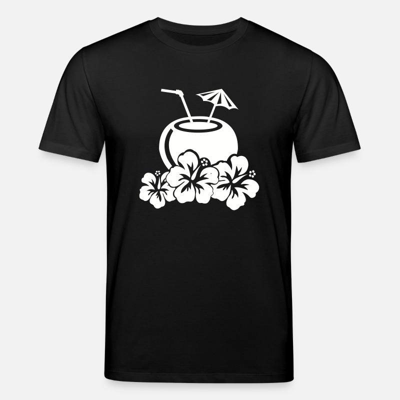 cocktail hibiskus - Stanley/Stella Unisex Bio-T-Shirt CREATOR  - Schwarz
