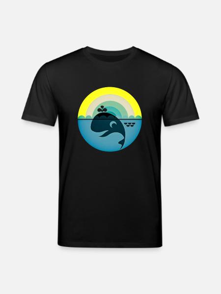 Whale - Stanley/Stella CREATOR Unisex Organic T-Shirt - black