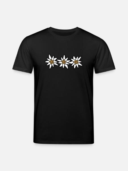Edelweiss Trio - Stanley/Stella CREATOR Unisex Organic T-Shirt - black