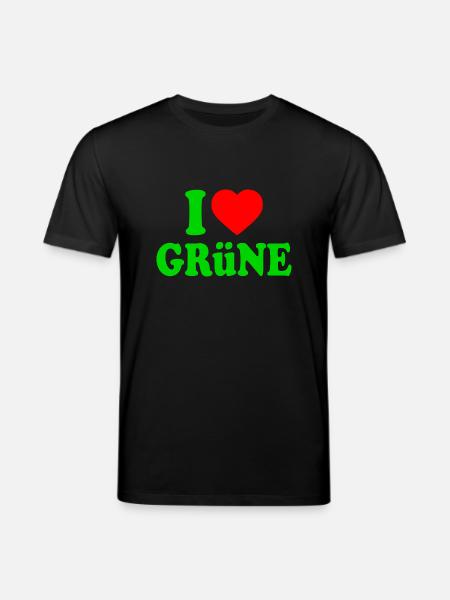 I love green - Stanley/Stella CREATOR Unisex Organic T-Shirt - black