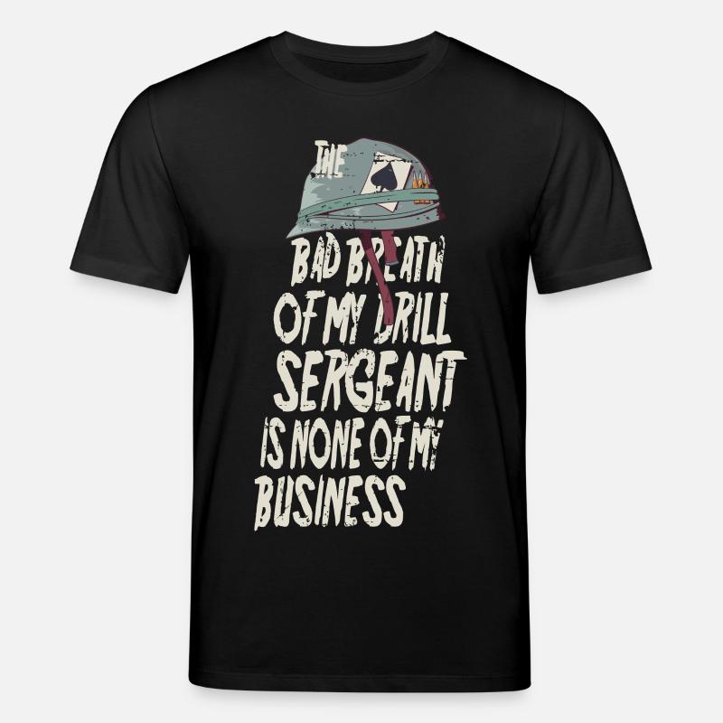 Drill Sergeant Bad Breath - Stanley/Stella CREATOR Unisex Organic T-Shirt - black
