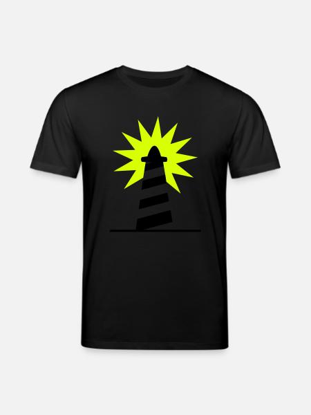Lighthouse bright sunlight 2c - Stanley/Stella CREATOR Unisex Organic T-Shirt - black