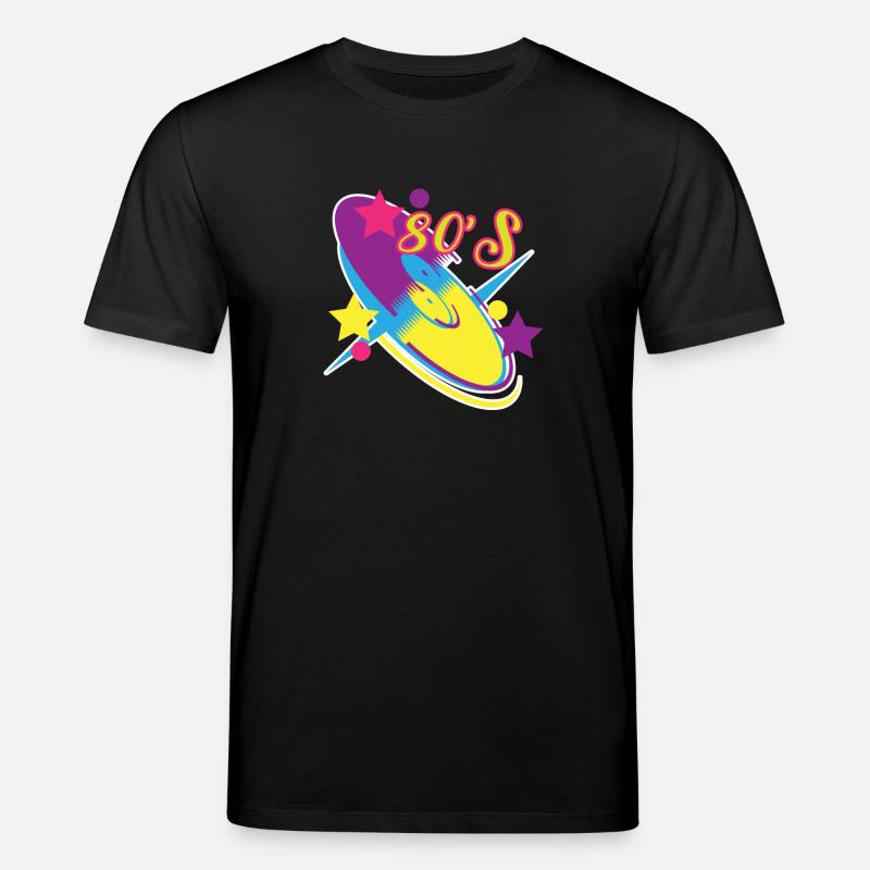 80's Disc - Stanley/Stella Unisex Bio-T-Shirt CREATOR  - Schwarz