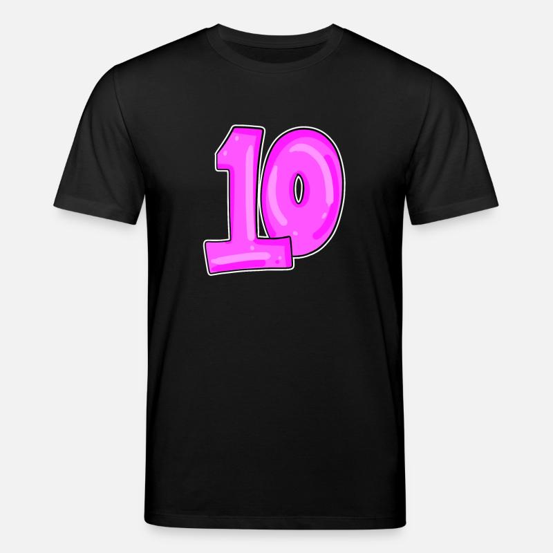 10 rose - T-shirt bio CREATOR Stanley/Stella Unisexe - noir