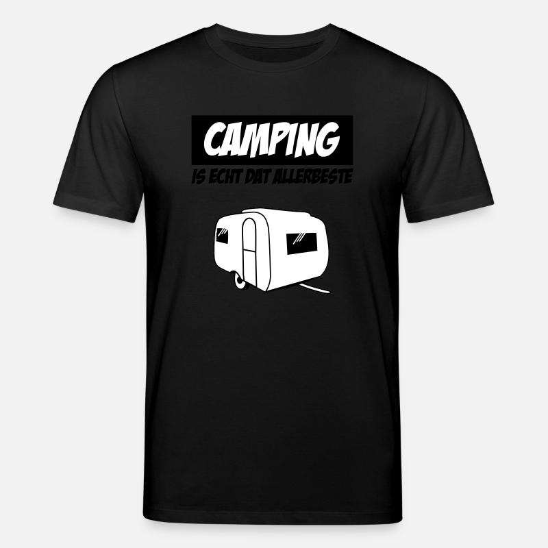 Camping Is Echt Dat Allerbeste - Stanley/Stella Unisex Bio-T-Shirt CREATOR  - Schwarz