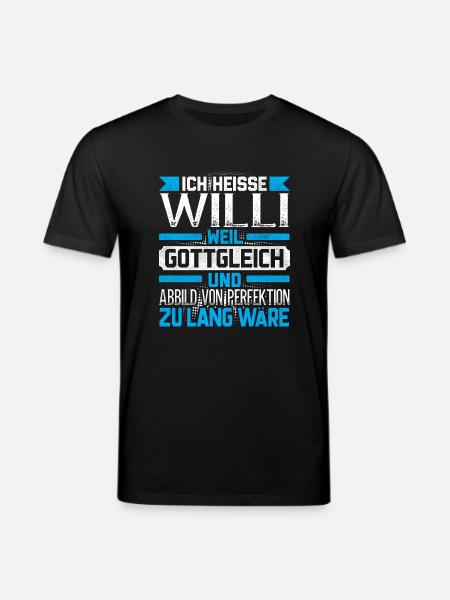 WILLI - Gottgleich - Stanley/Stella Unisex Bio-T-Shirt CREATOR  - Schwarz