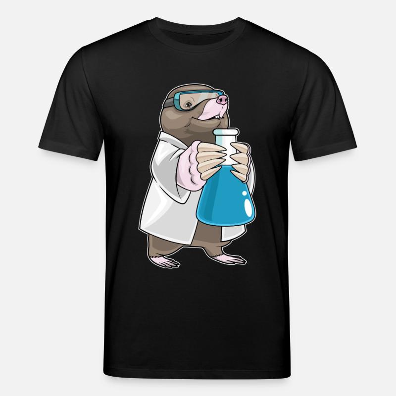 Mole Scientist Test Tube - Stanley/Stella CREATOR Unisex Organic T-Shirt - black