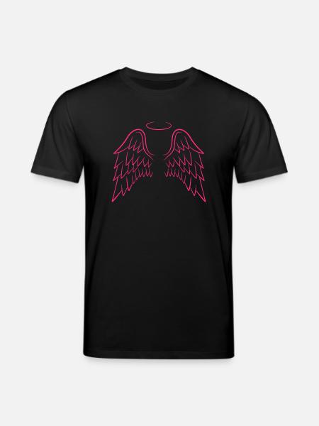 Ailes d'ange en rose - T-shirt bio CREATOR Stanley/Stella Unisexe - noir