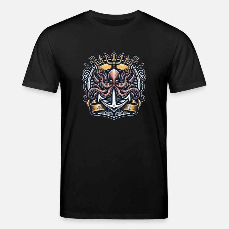 Octopus - Stanley/Stella Unisex Bio-T-Shirt CREATOR  - Schwarz