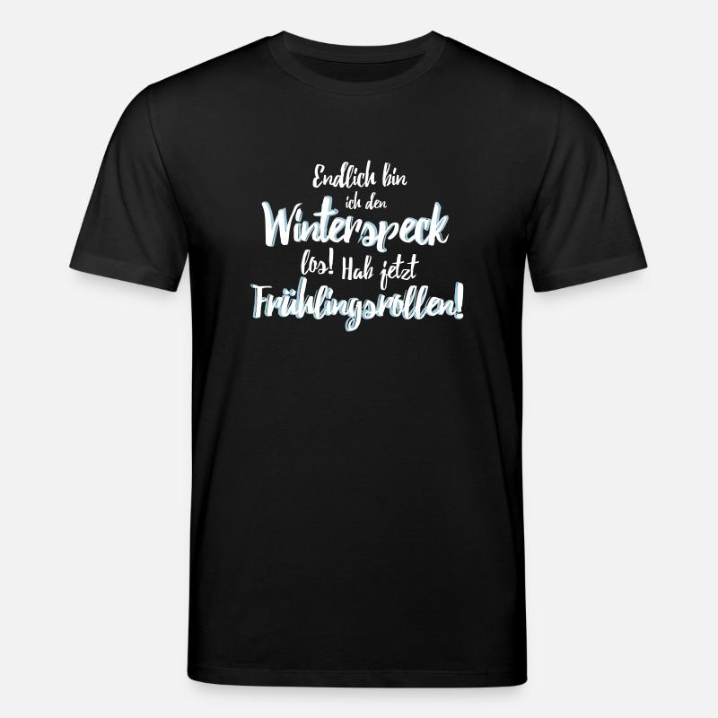 Frühlingsrolle statt Winterspeck - Stanley/Stella Unisex Bio-T-Shirt CREATOR  - Schwarz