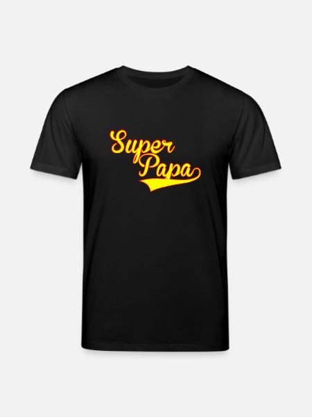 super papa - Stanley/Stella CREATOR Unisex Organic T-Shirt - black