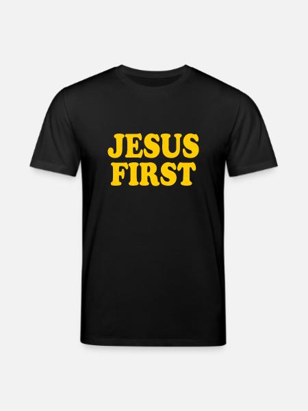 Jesus first - Stanley/Stella CREATOR Unisex Organic T-Shirt - black