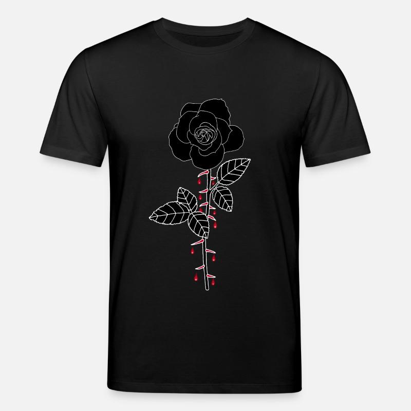 Blutige Rose - Stanley/Stella Unisex Bio-T-Shirt CREATOR  - Schwarz