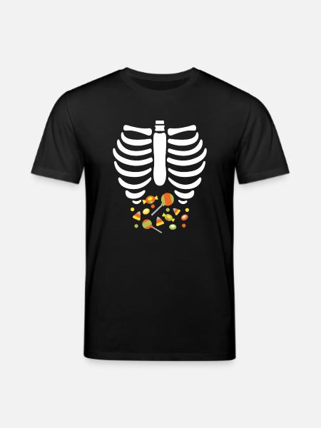 Spooky Scary Ribs Candies Halloween Trick or Treat - Stanley/Stella CREATOR Unisex Organic T-Shirt - black