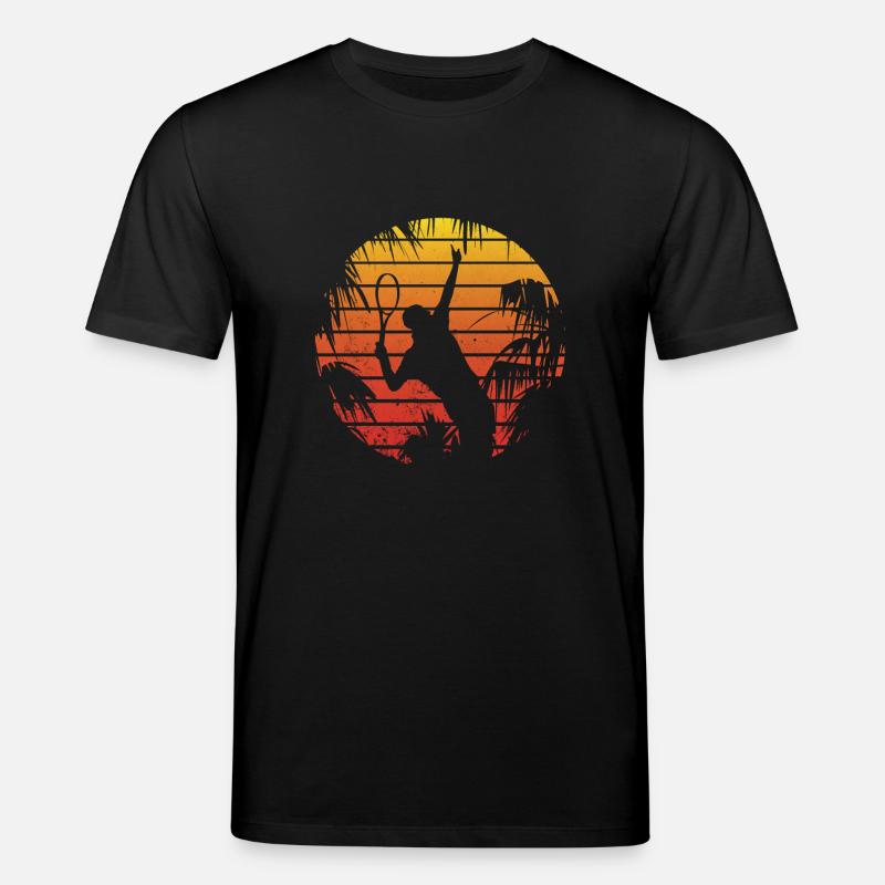 Retro Tennis - Stanley/Stella Unisex Bio-T-Shirt CREATOR  - Schwarz